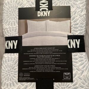 COPY - DKNY Dreamy White Soft Blue DKNY Microsculpt Imprint Textured KING  Duve…